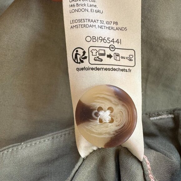 New Anthropologie The Colette Linen Wide Leg Pants Maeve Magic Green 26 - Picture 8 of 10